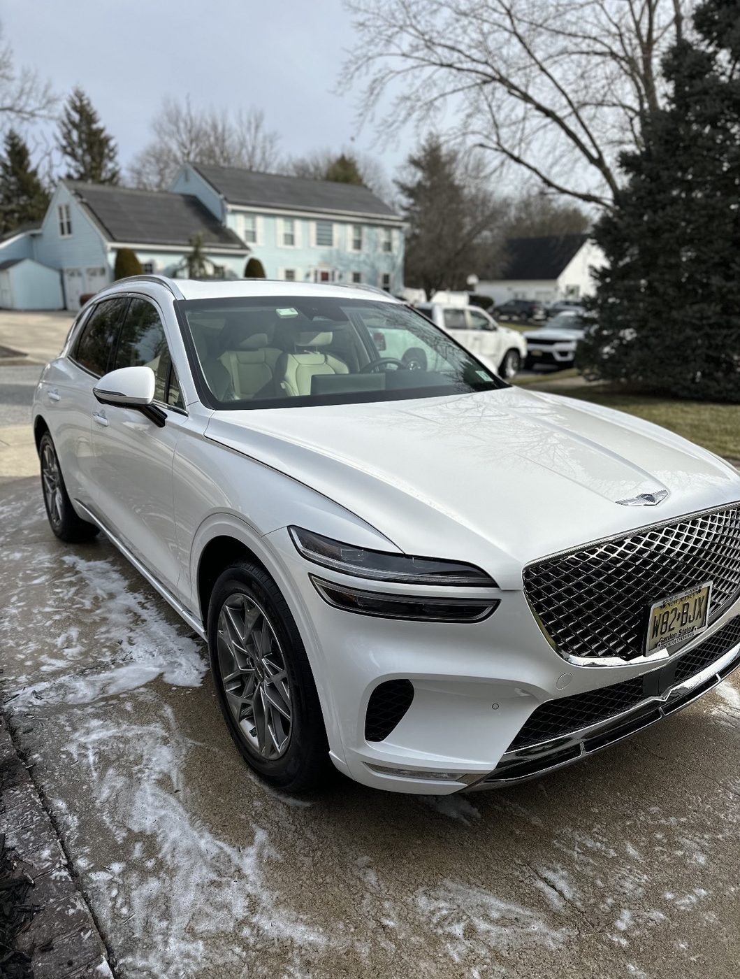 White Genesis SUV detailed by Braden Reiter of Reiter Auto Detailing in Mullica Hill, NJ
